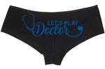 Knaughty Knickers - Let's Play Doctor Boy Short Panties - Flirty Sexy Lets Hook up Boyshort Underwear for The Panty Game