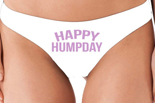 Knaughty Knickers Happy Humpday Selfies Thong Sexy White Underwear Social Media