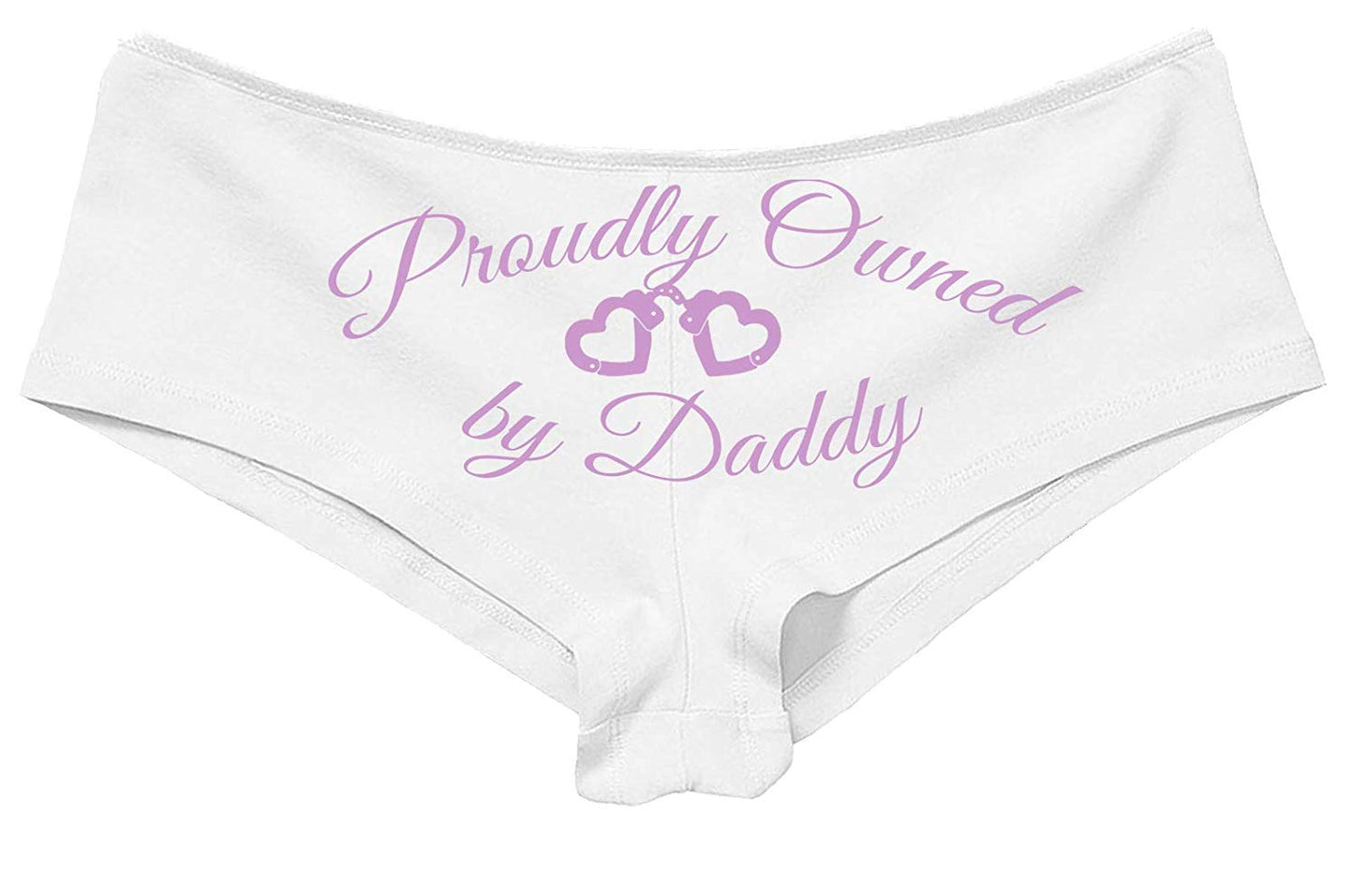 Knaughty Knickers BDSM DDLG Proudly Owned White Boyshort for Baby Girl Princess