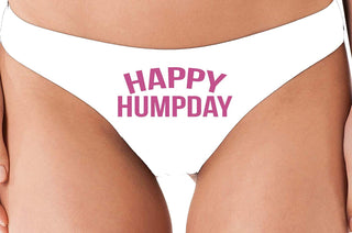 Knaughty Knickers Happy Humpday Selfies Thong Sexy White Underwear Social Media