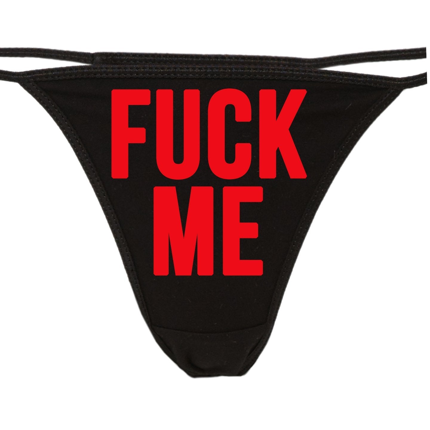 Fuck Me - Black String Side Thong Underwear – Cat House Riot