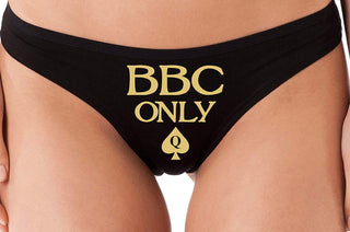 Knaughty Knickers BBC Only Queen of Spades for Big Black Cock Thong Panties