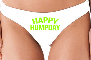 Knaughty Knickers Happy Humpday Selfies Thong Sexy White Underwear Social Media