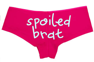 Knaughty Knickers Spoiled Brat DDLG Sexy Pink Boyshort Panties for Little Sub