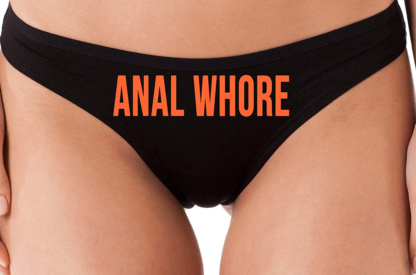 Knaughty Knickers Anal Whore Black Thong Sexy Flirty Panties Rude Unde –  Cat House Riot