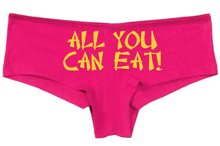 Knaughty Knickers All You Can Eat Cute Chinese Writing Sexy Pink Boyshort Oral