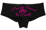 Knaughty Knickers BDSM DDLG Proudly Owned Black Boyshort for Baby Girl Princess