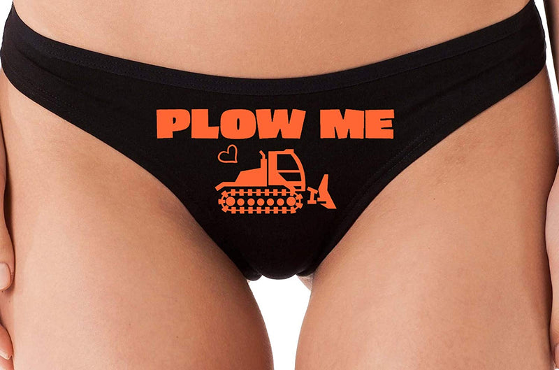 Knaughty Knickers Plow Me Cute Tractor Sexy Black Thong Like It Rough and Hard