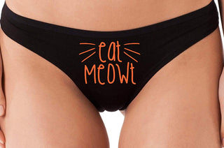 Knaughty Knickers Eat Meowt Pussy Cat Whiskers Kitten Oral Sex pet Play Thong