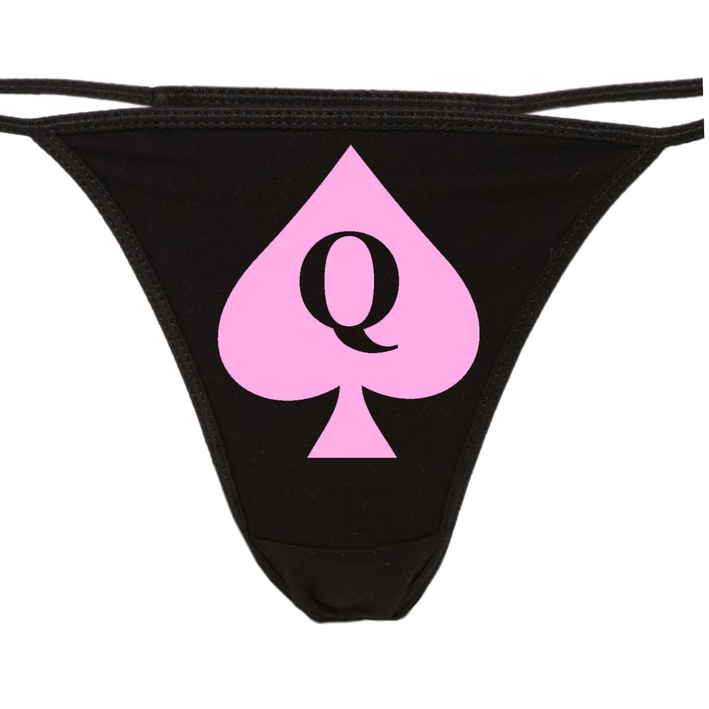 Knaughty Knickers - Queen of Spades White Thong  