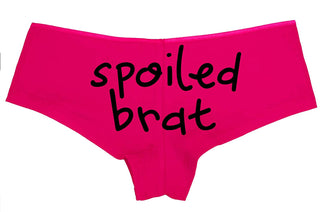 Knaughty Knickers Spoiled Brat DDLG Sexy Pink Boyshort Panties for Little Sub