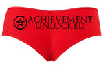 Knaughty Knickers Achievement Unlocked Video Game RPG Red Boyshort Sexy Flirty