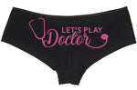 Knaughty Knickers - Let's Play Doctor Boy Short Panties - Flirty Sexy Lets Hook up Boyshort Underwear for The Panty Game