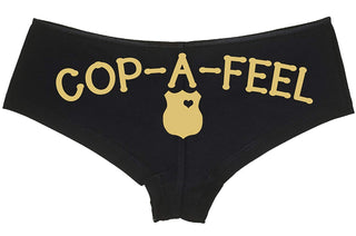 Cop A Feel Leo Police Wife Boyshort Panties The Panty Game cop Party Bridal Gift