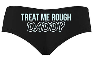 Knaughty Knickers Treat Me Rough Daddy Spank Dominate Black Boyshort Panties