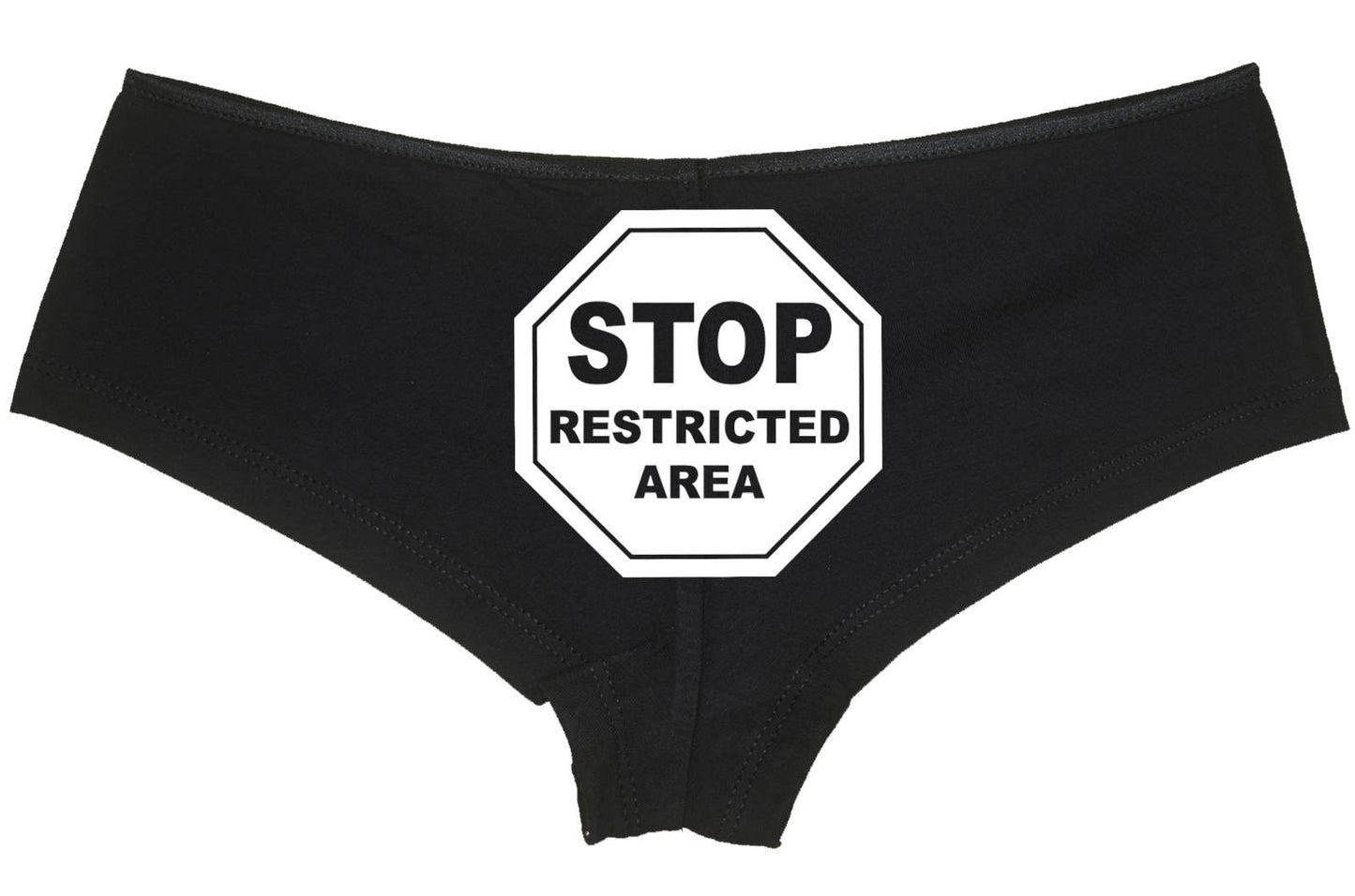 STOP RESTRICTED AREA hen party bachelorette boy short panty Panties boyshort color choices sexy funny party sexy owned rude flirty slut anal