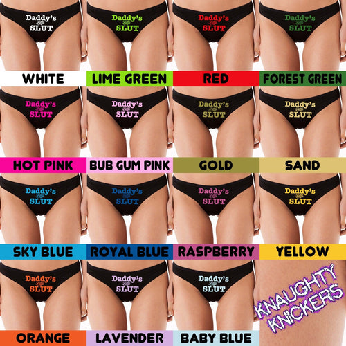 Freedomtees Sexy Panties,Daddy's Little Slut Funny Cute & Sexy