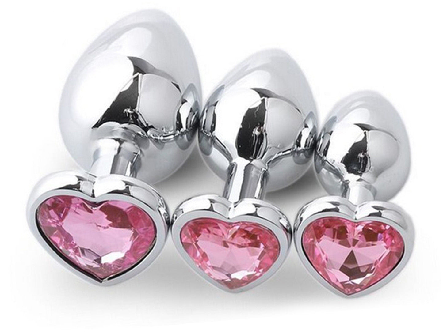 Light BABY PINK HEART Shaped Acrylic Crystal Butt plug 3 sizes anal to –  Cat House Riot