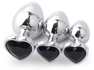 BLACK HEART Shaped Acrylic Crystal Butt plug 3 sizes anal toy sex jewel ass dildo cglg hotwife hot wife vixen slut bbc queen spades Princess