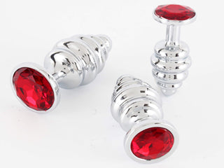 RED Acrylic Crystal Butt Honeycomb Screw based plug 3 sizes anal toy sex jeweled ass dildo cglg hotwife hot wife shared vixen slutPrincess